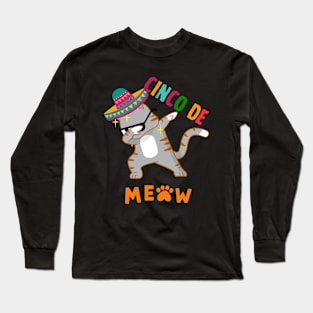 Cinco De Meow - cat lover Long Sleeve T-Shirt